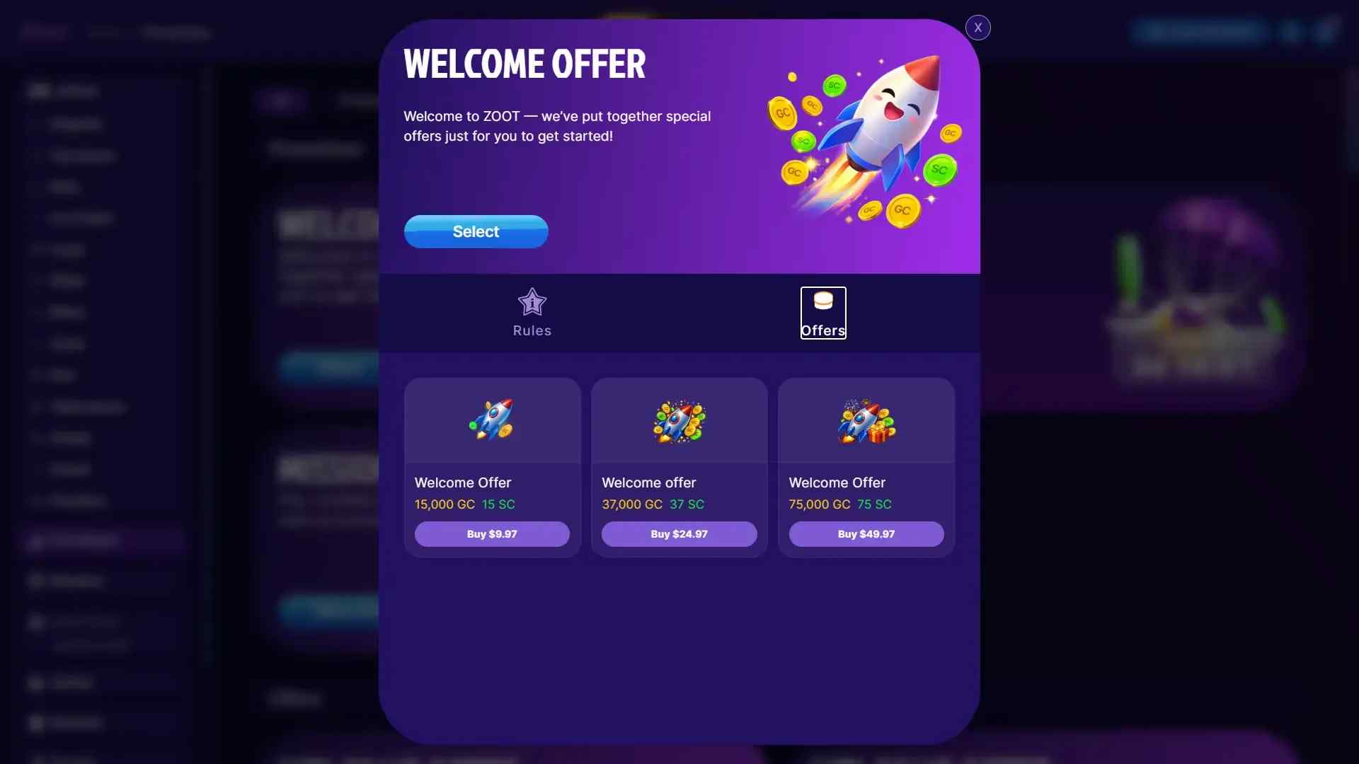 Welcome Offer